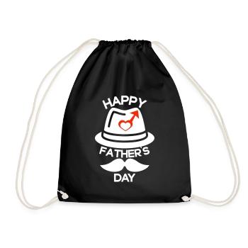Father's Day, Father's Day, Father's Day, Father's - Drawstring Bag - black - Front