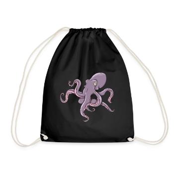 Pieuvre mer et lac pêcheur pêcheur conception - Sac de sport léger - noir - Devant
