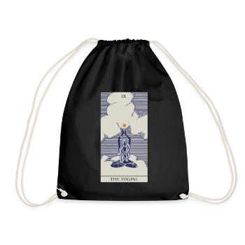 Tarot carte yoga Professeur de magie spirituelle Protection - Sac de sport léger - noir - Devant