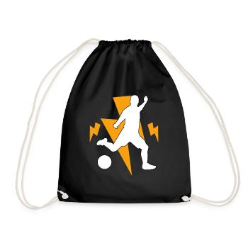 Fußball - Turnbeutel - Schwarz - Vorne