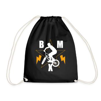 BMX / Bmx Bike / Bike / Gift / Cyclist - Drawstring Bag - black - Front