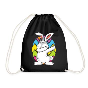 Lapin de Pâques DABBING EASTERBUNNY Easter Egg - Sac de sport léger - noir - Devant