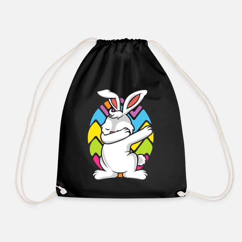 Ostern Osterhase DABBING EASTERBUNNY Osterei - Turnbeutel - Schwarz