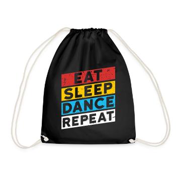 DANSE DANSEURS | MANGER DORMIR DANSER RÉPÉTER - Sac de sport léger - noir - Devant
