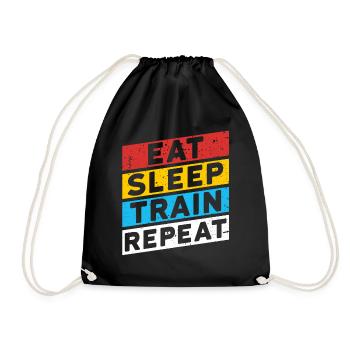 TRAIN | MANGEZ LE TRAIN DE SOMMEIL RÉPÉTER - Sac de sport léger - noir - Devant