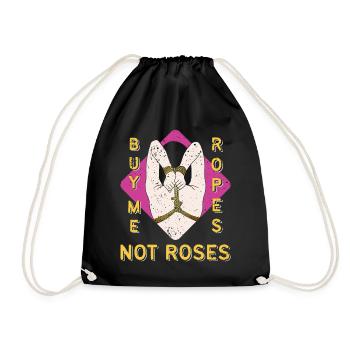 EROTIC SEXY SHIBARI BONDAGE GIRL - Drawstring Bag - black - Front