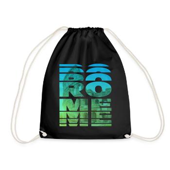 Rome Italy Colosseum City Skyline Home Love - Drawstring Bag - black - Front