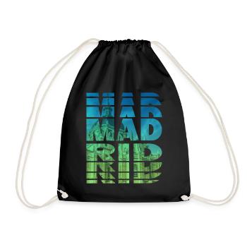 Madrid Spain City Skyline Home Love - Drawstring Bag - black - Front