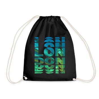 London England UK City Skyline Home Love - Drawstring Bag - black - Front