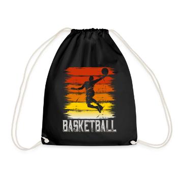 Basketteur Basketteur Dunking Vintage Retro - Sac de sport léger - noir - Devant