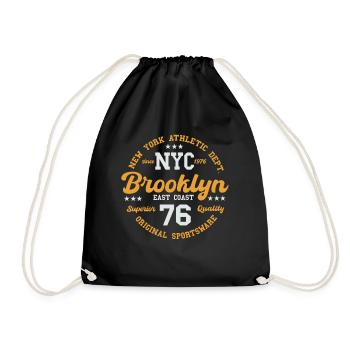 College Design New York Athletic Dept. Brooklyn - Turnbeutel - Schwarz - Vorne
