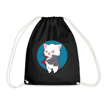 VAMPIRE CAT Halloween Vampir Horror Monster - Turnbeutel - Schwarz - Vorne