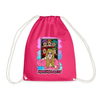 HAPPY HALLOWEEN GIRL Apocalypse Horror Monster - Drawstring Bag - fuchsia - Front