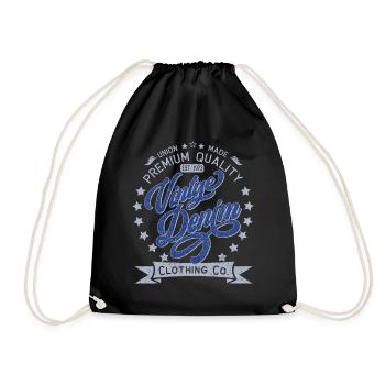 Vintage Denim Premium Product Clothing Co. Design - Sac de sport léger - noir - Devant
