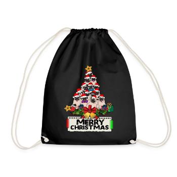 PULL DE NOËL MOCHE CARLIN CARLIN SAPIN DE NOËL - Sac de sport léger - noir - Devant