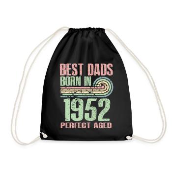 The best fathers were born in 1952, 71 years old, - Drawstring Bag - black - Front