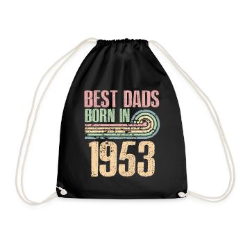 The best fathers were born in 1953, 70 years old, - Drawstring Bag - black - Front