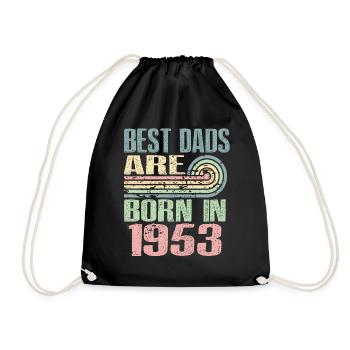 The best fathers were born in 1953, 70 years old, - Drawstring Bag - black - Front