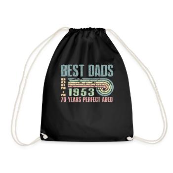 The best fathers were born in 1953, 70 years old, - Drawstring Bag - black - Front