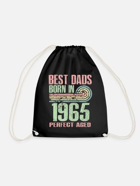 The best fathers were born in 1965, 58 years old, - Drawstring Bag - black