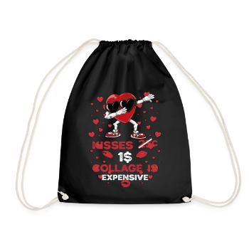 Dabbing Heart Breaker Drôle Messieurs Enfants Garçons - Sac de sport léger - noir - Devant