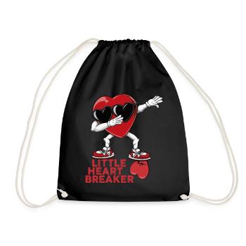 Dabbing Heart Breaker Drôle Messieurs Enfants Garçons - Sac de sport léger - noir - Devant