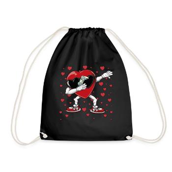 Dabbing Heart Breaker Funny Gamer Kids Boys - Turnbeutel - Schwarz - Vorne