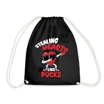 Herzen Stehlen Wie Pucks Funny Kids Boys - Turnbeutel - Schwarz - Vorne