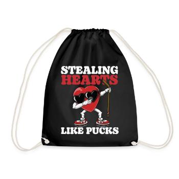 Herzen Stehlen Wie Pucks Funny Kids Boys - Turnbeutel - Schwarz - Vorne