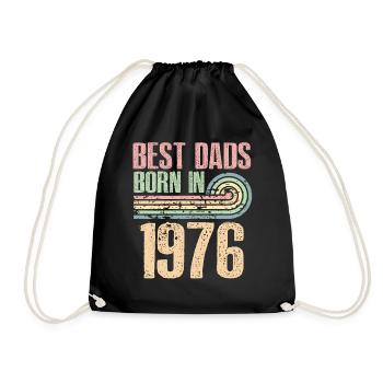 The best fathers were born in 1976, 47 years old, - Drawstring Bag - black - Front