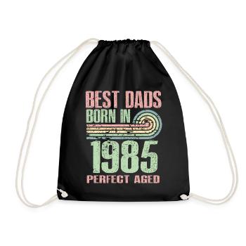 The best fathers were born in 1985, 38 years old, - Drawstring Bag - black - Front