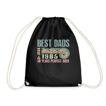 The best fathers were born in 1985, 38 years old, - Drawstring Bag - black - Front