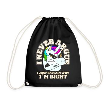 Je ne discute pas, j’explique simplement pourquoi - Sac de sport léger - noir - Devant
