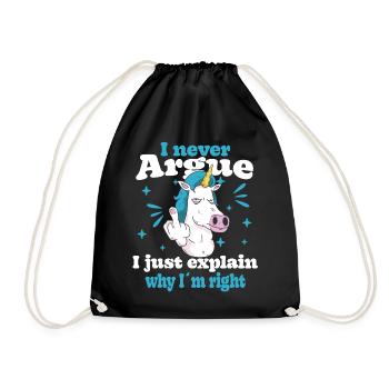 Je ne discute pas, j’explique simplement pourquoi - Sac de sport léger - noir - Devant