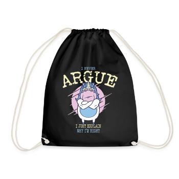 Je ne discute pas, j’explique simplement pourquoi - Sac de sport léger - noir - Devant