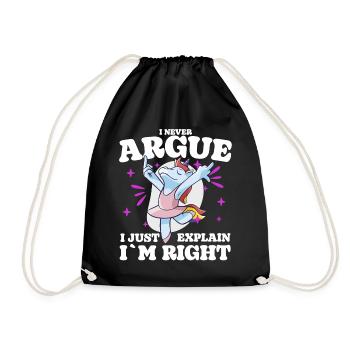 Je ne discute pas, j’explique simplement pourquoi - Sac de sport léger - noir - Devant