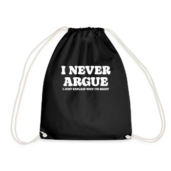 Je ne discute pas, j’explique simplement pourquoi - Sac de sport léger - noir - Devant