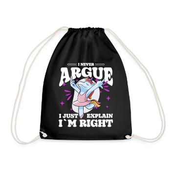 Je ne discute pas, j’explique simplement pourquoi - Sac de sport léger - noir - Devant