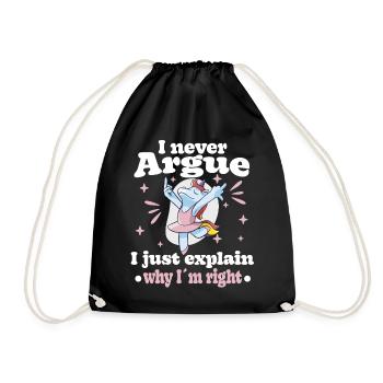 Je ne discute pas, j’explique simplement pourquoi - Sac de sport léger - noir - Devant