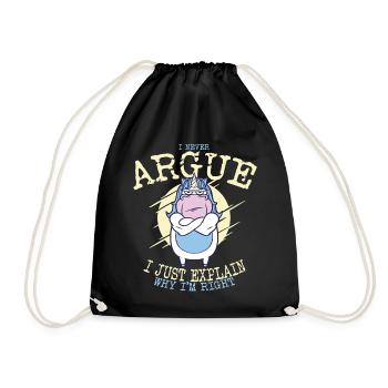 Je ne discute pas, j’explique simplement pourquoi - Sac de sport léger - noir - Devant