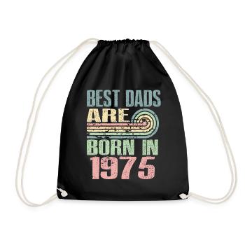 The best fathers were born in 1975, 48 years old, - Drawstring Bag - black - Front