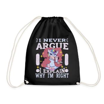 Je ne discute pas, j’explique simplement pourquoi - Sac de sport léger - noir - Devant