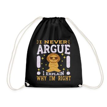 Je ne discute pas, j’explique simplement pourquoi - Sac de sport léger - noir - Devant