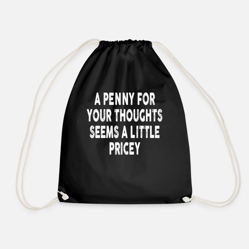 Des dictons cyniques, un sou pour vos pensées - Sac de sport léger - noir