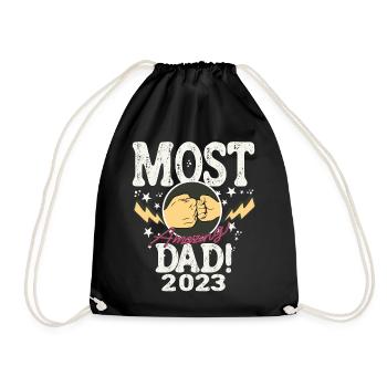 Meilleur papa futur père bébé naissance 2023 - Sac de sport léger - noir - Devant