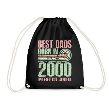 The best fathers were born in 2000, 23 years old, - Drawstring Bag - black - Front