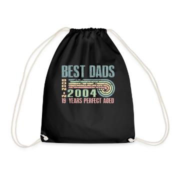 The best fathers were born in 2004, 19 years old, - Drawstring Bag - black - Front