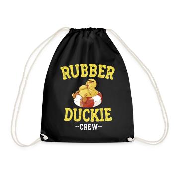 Rubber Duck Yellow Duck Crew Bathing Ducks Ducks - Drawstring Bag - black - Front