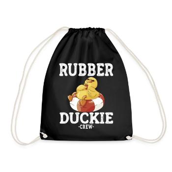 Rubber Duck Yellow Duck Crew Rubber Ducks Ducks Ducks - Drawstring Bag - black - Front