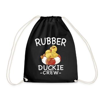 Rubber Duck Yellow Duck Crew Rubber Ducks Ducks Ducks - Drawstring Bag - black - Front
